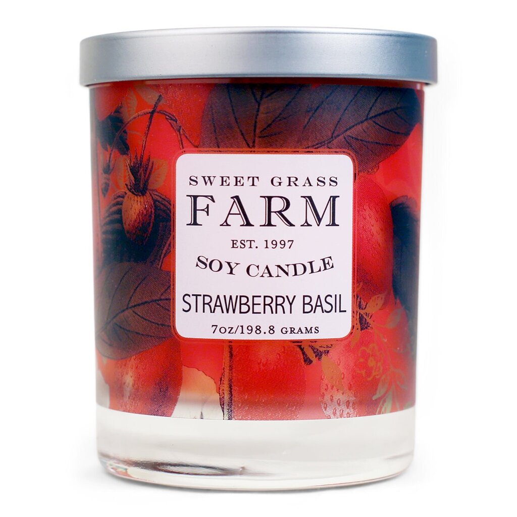 Strawberry Basil Meadow Soy Candle 6.6 oz