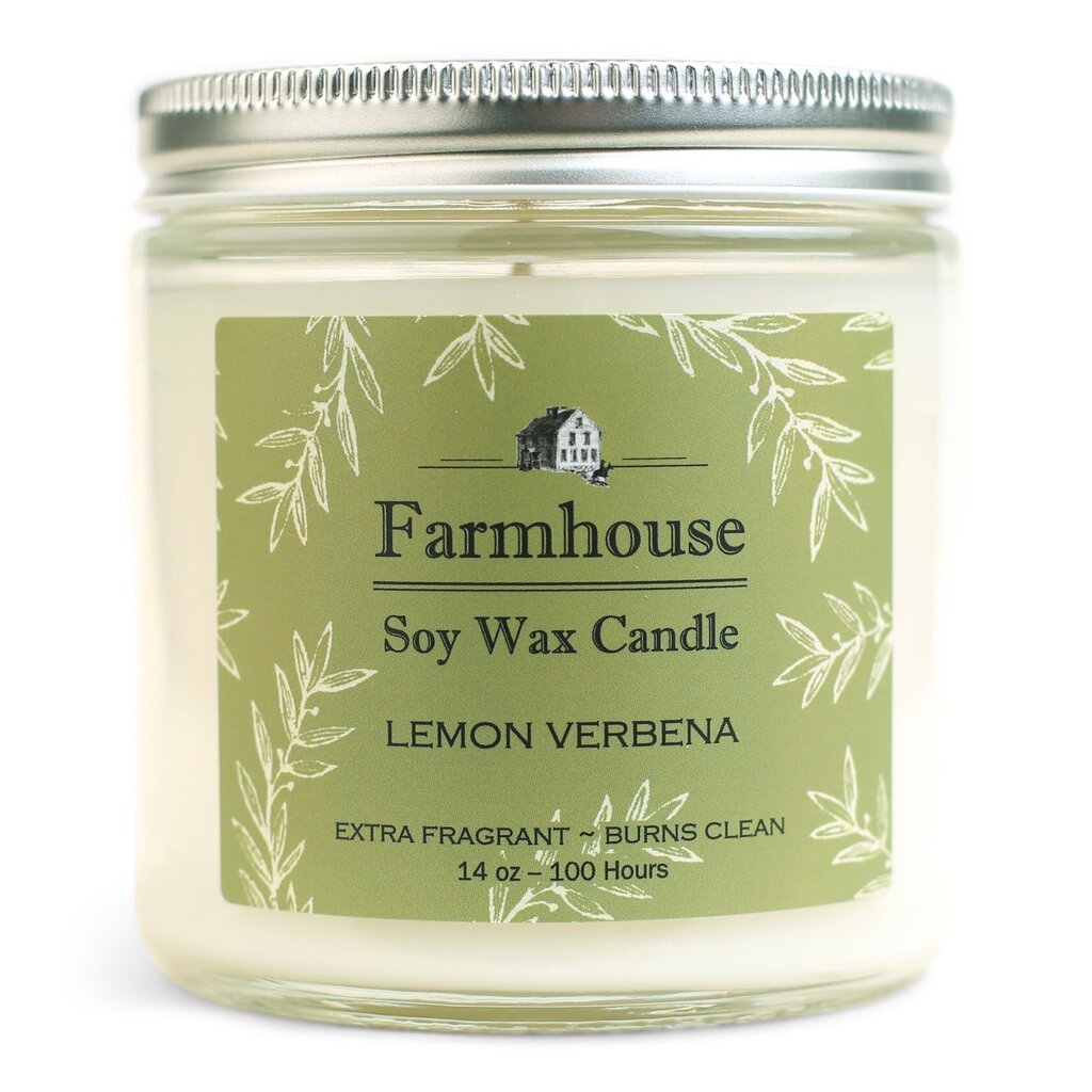 Lemon Verbena Farmhouse Soy Candle Large 14 oz