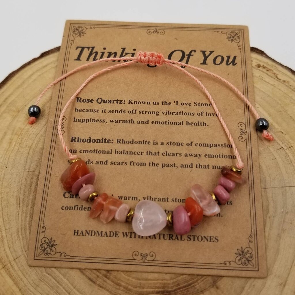 Thinking Of You Natural Sone Heart Bracelet CHAK1806