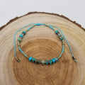 Boho Friendship Natural Stone Bracelet BLUE