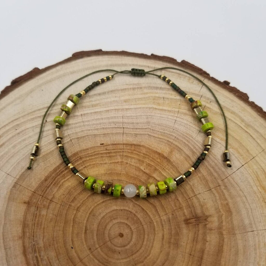 Boho Friendship Natural Stone Bracelet GREEN