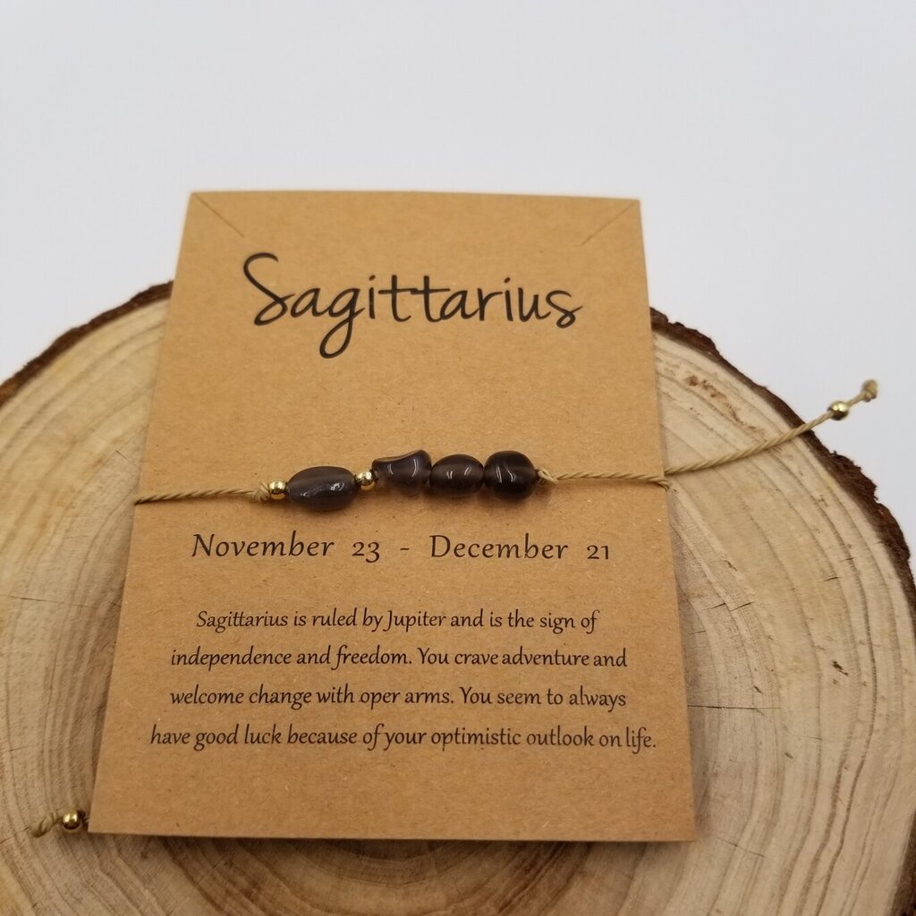 Natural Stone Handwoven Bracelet SAGITTARIUS
