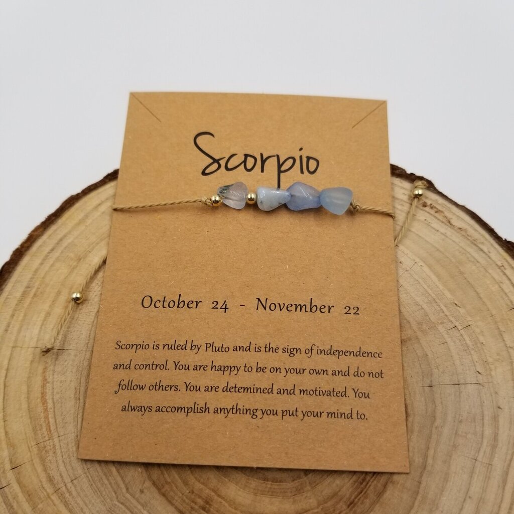 Natural Stone Handwoven Bracelet SCORPIO