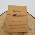 Natural Stone Handwoven Bracelet CANCER