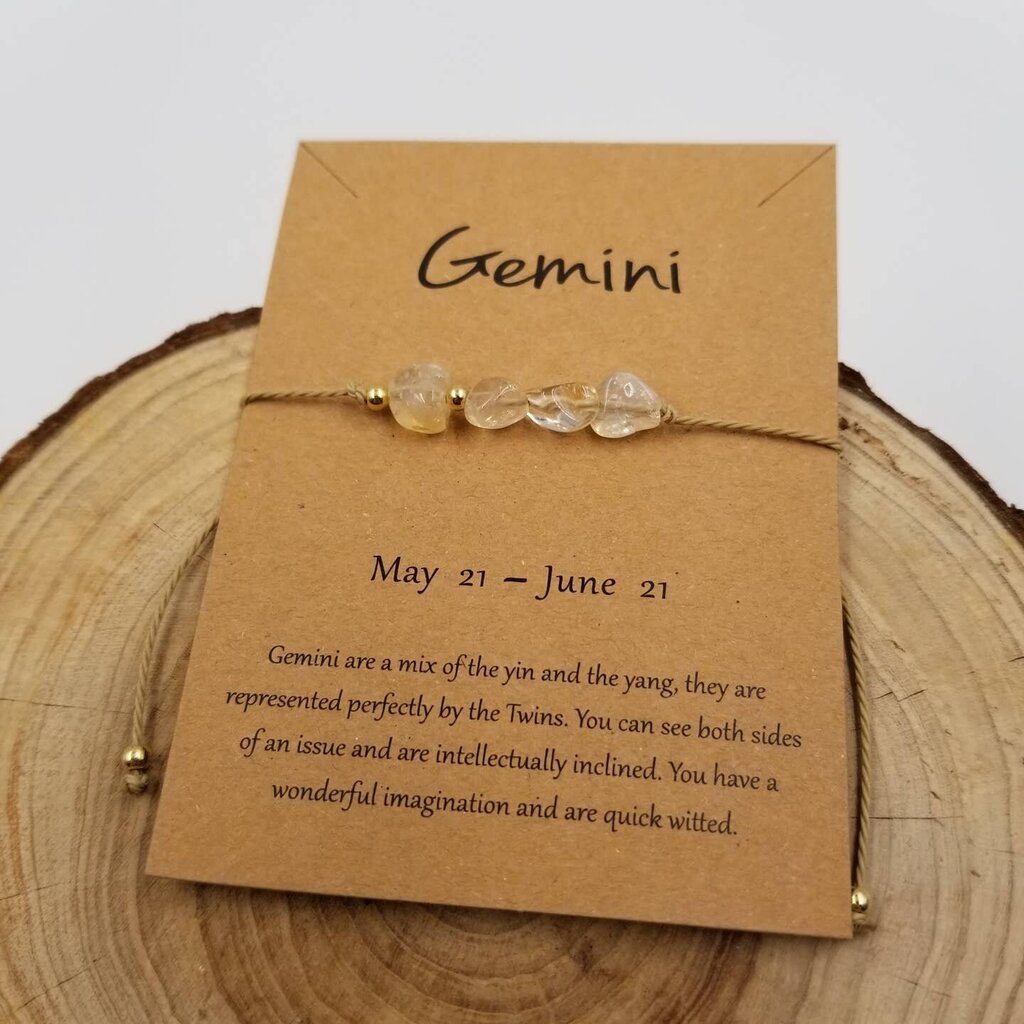 Natural Stone Handwoven Bracelet GEMINI