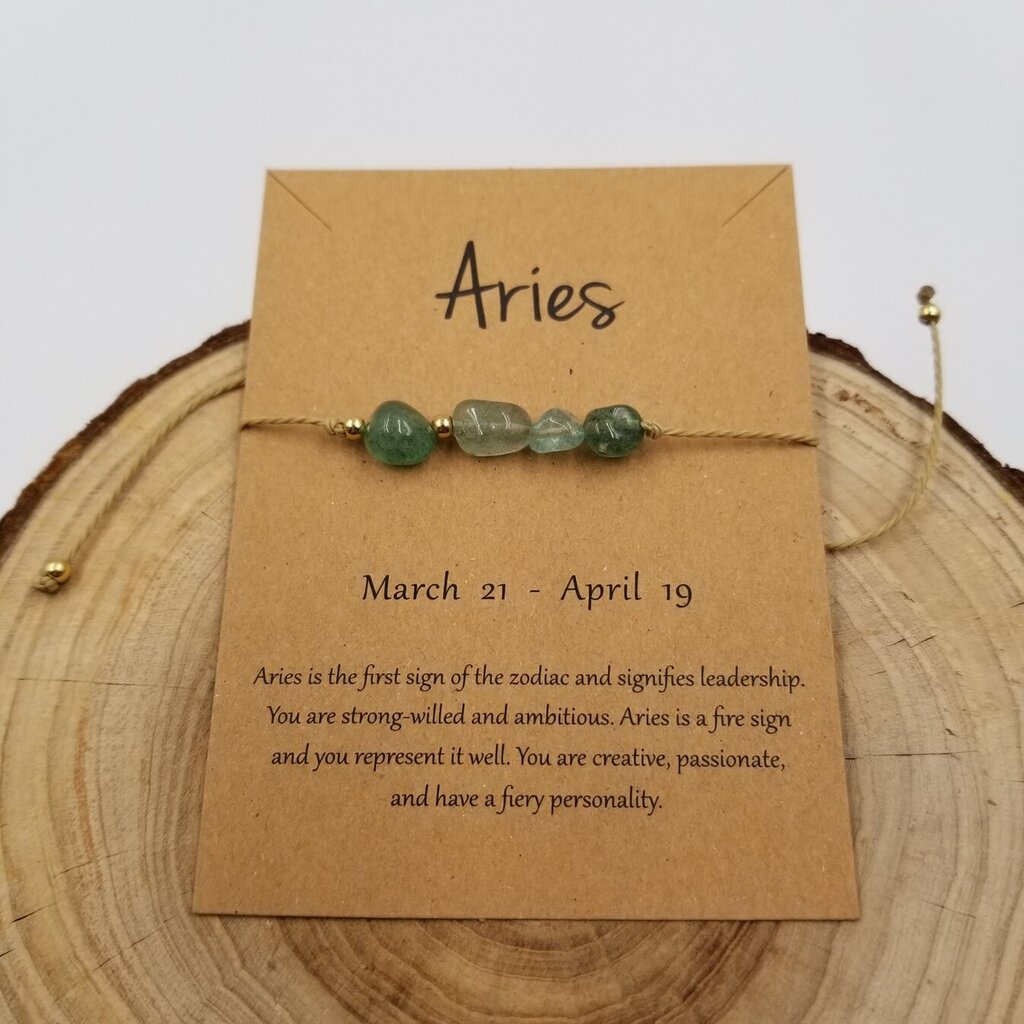 Natural Stone Handwoven Bracelet ARIES