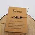 Natural Stone Handwoven Bracelet AQUARIUS