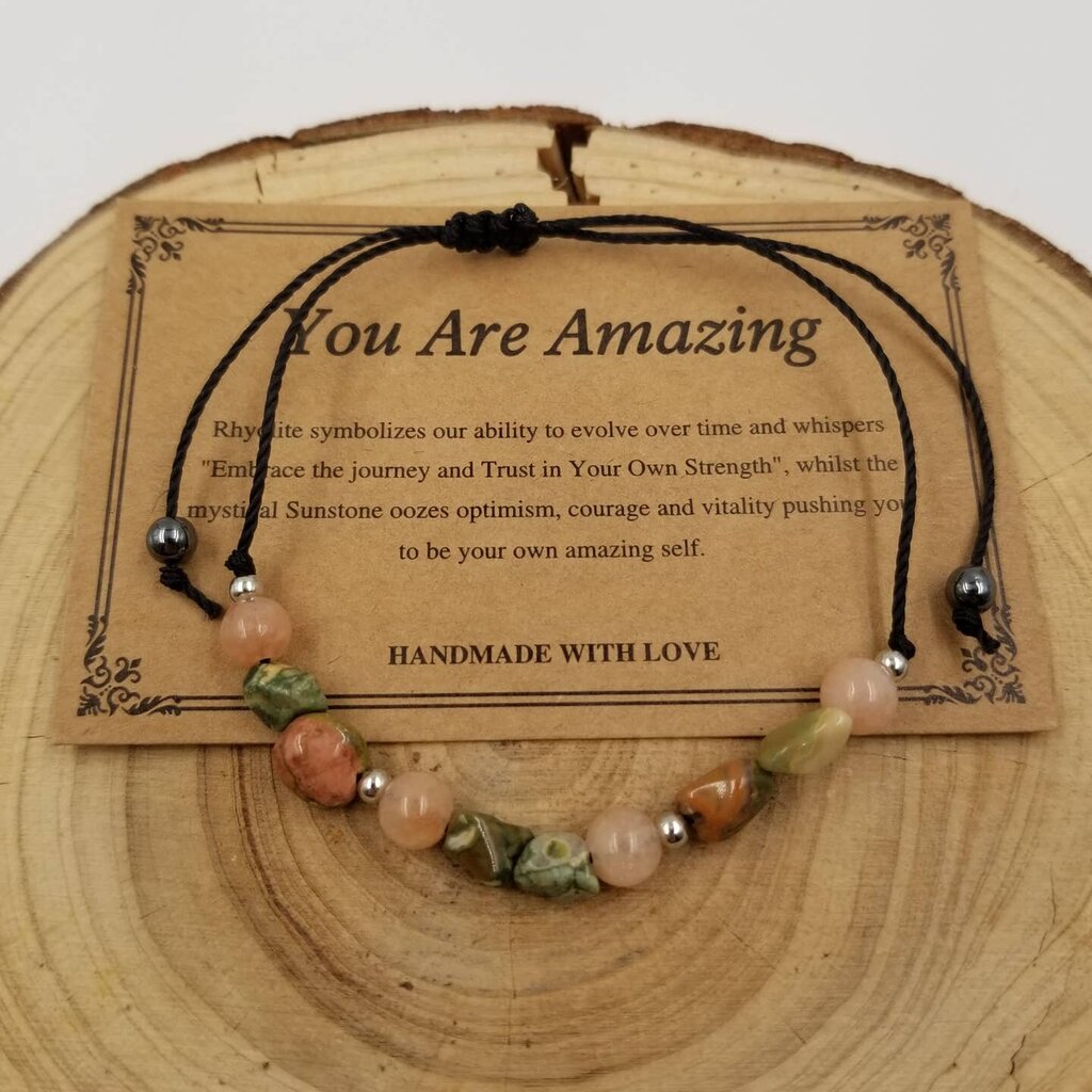 Handmade Natural Stone Bracelet - You Are Amazing