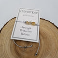 Handmade Birthday Stone Natural Stone Bracelet NOVEMBER