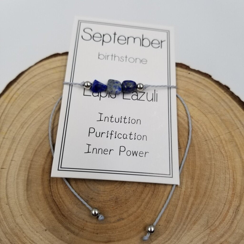 Handmade Birthday Stone Natural Stone Bracelet SEPTEMBER
