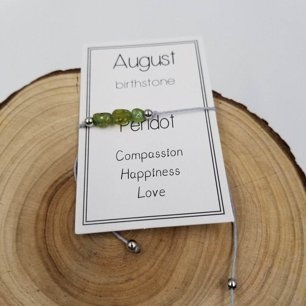 Handmade Birthday Stone Natural Stone Bracelet AUGUST