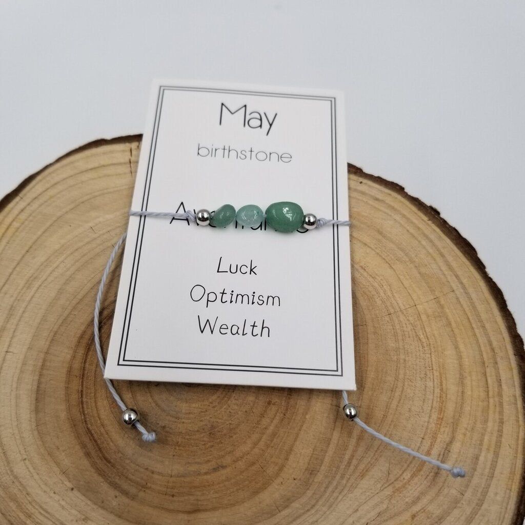 Handmade Birthday Stone Natural Stone Bracelet MAY