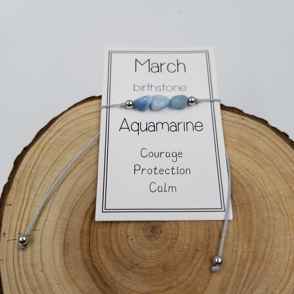 Handmade Birthday Stone Natural Stone Bracelet MARCH