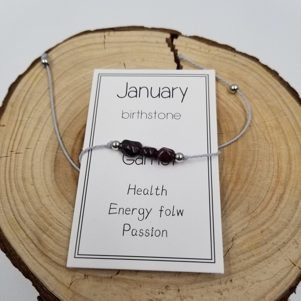 Handmade Birthday Stone Natural Stone Bracelet JANUARY