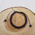 6mm Energy Natural Stone Beads Yoga Bracelet PURPLE