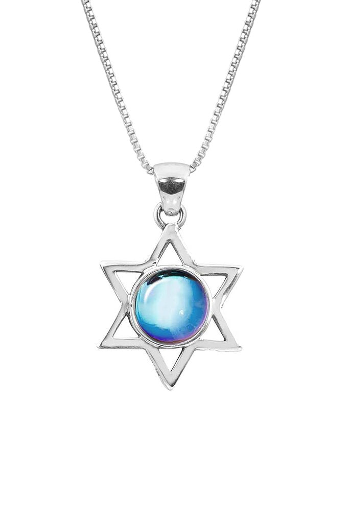 Star of David Pendant Polished BLUE PEN-304-PB