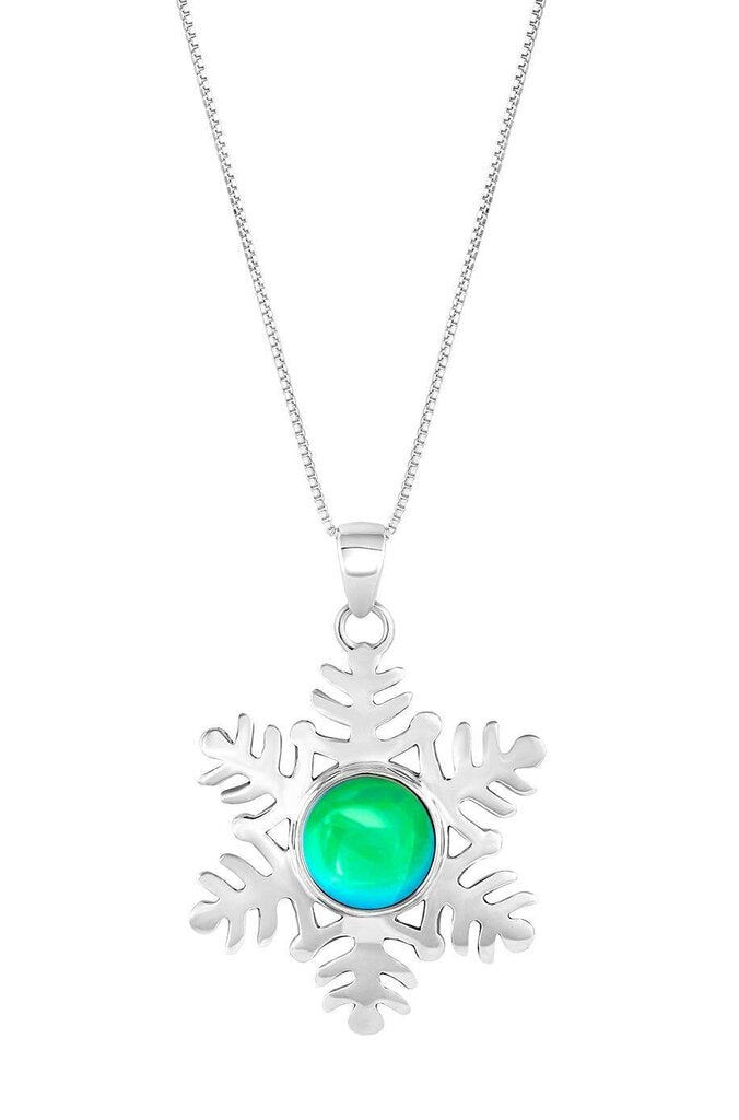 Snowflake Pendant Polished GREEN PEN-522-PG