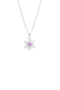 Small Snowflake Pendant Polished PINK PEN-114-PP