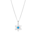 Small Snowflake Pendant Polished BLUE PEN-114-PB