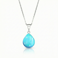 XS Drop Pendant Polished Sterling AQUA PEN-020-PA
