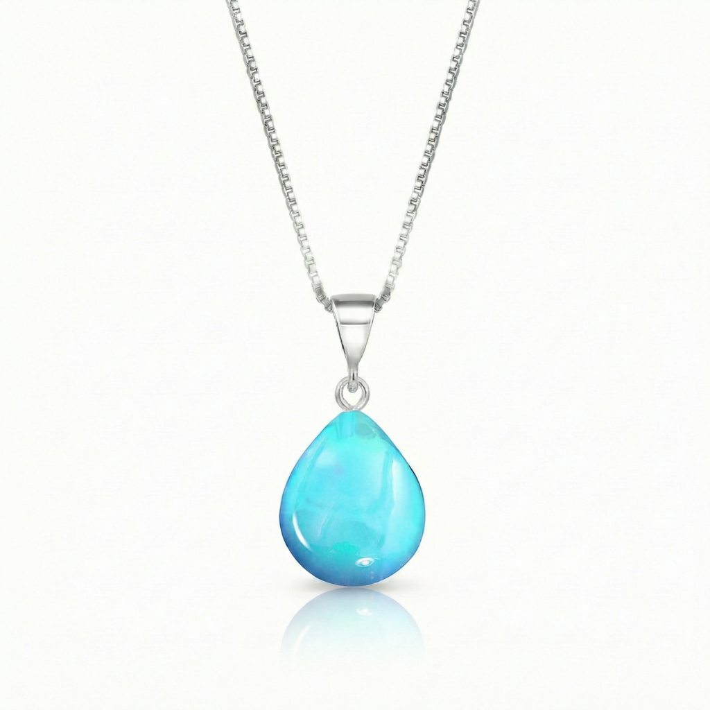 XS Drop Pendant Polished Sterling AQUA PEN-020-PA