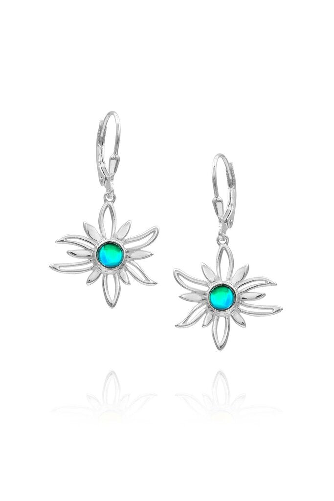 Sun Earrings Polished GREEN EAR-520-PG