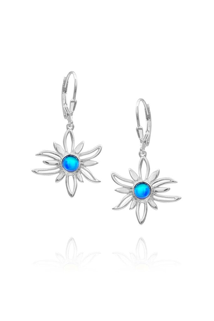 Sun Earrings Polished BLUE EAR-520-PB