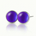 Stud Earrings Frosted Violet EAR-040-FV