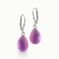 Frost PINK Sterling Silver Dangle Earrings EAR-020FP