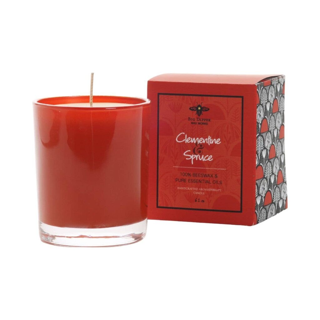 Glass Beeswax Candle Illumination Collection Clementine + Spruce
