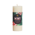 Beeswax Aromatherapy Pillar Candle 2X4.75 MINT (Peppermint + Birch)