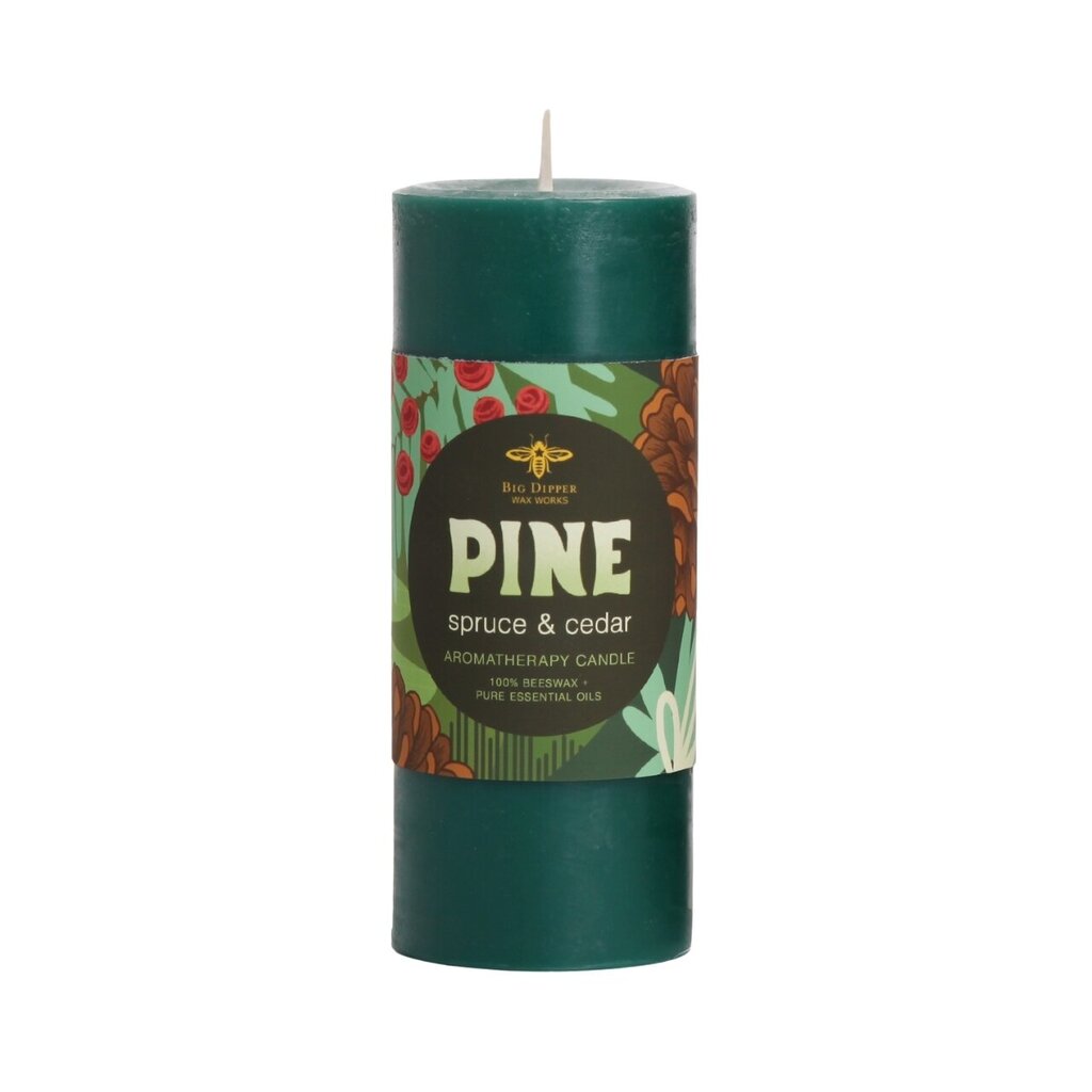 Beeswax Aromatherapy Pillar Candle 2X4.75 PINE (Spruce + Fir)