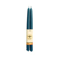 TEAL 12" 100% Beeswax Hand Dipped Taper Candle