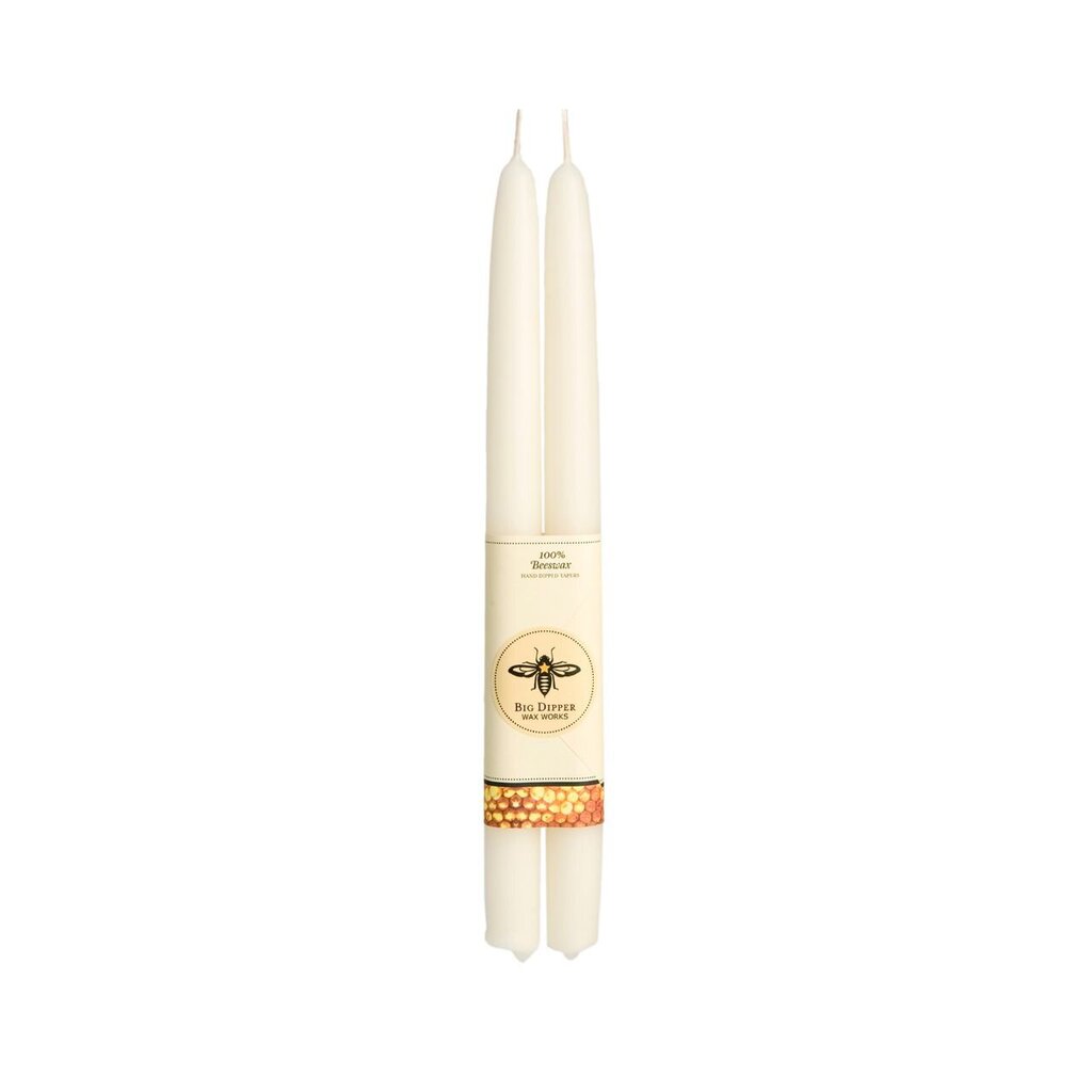 12" 100% Beeswax Hand Dipped Taper IVORY