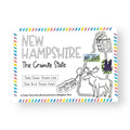 Color Your Own New Hampshire State Postcard