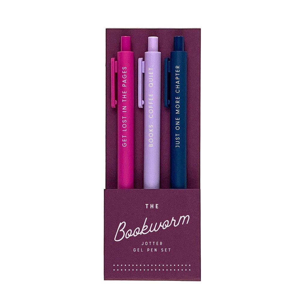 The Bookworm Jotter Gel Pen Set of 3 PS010