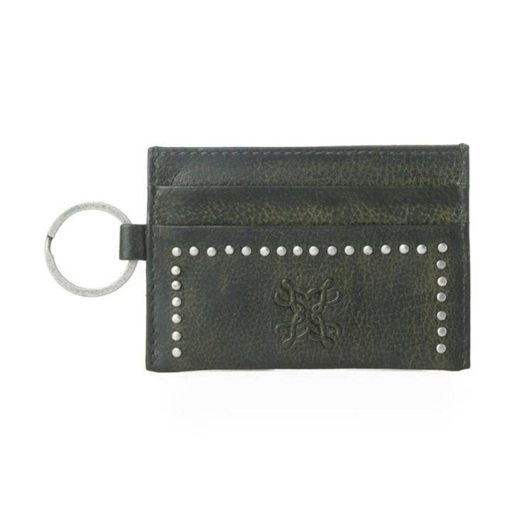Zidana Steelhoof Studded Veg Tanned Leather Myra Wallet Ranch Pine S-13858