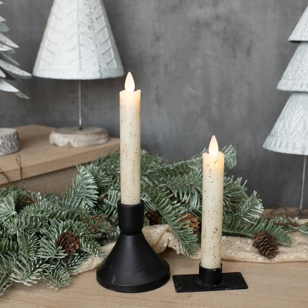 6.75" Moving Flame Cream 6 Hr Taper Candle Set of 2 NY213008