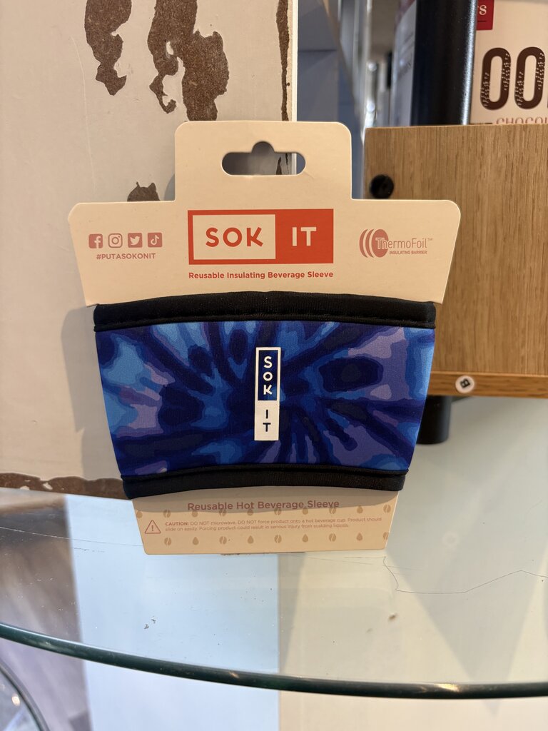 BLUE Tie Dye Hot Cup Sok It HSK-X006-UNI-L03-I-A-C01