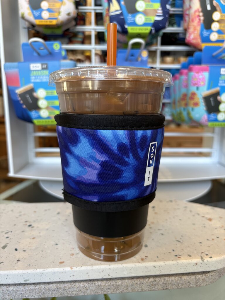 BLUE Tie Dye Hot Cup Sok It HSK-X006-UNI-L03-I-A-C01