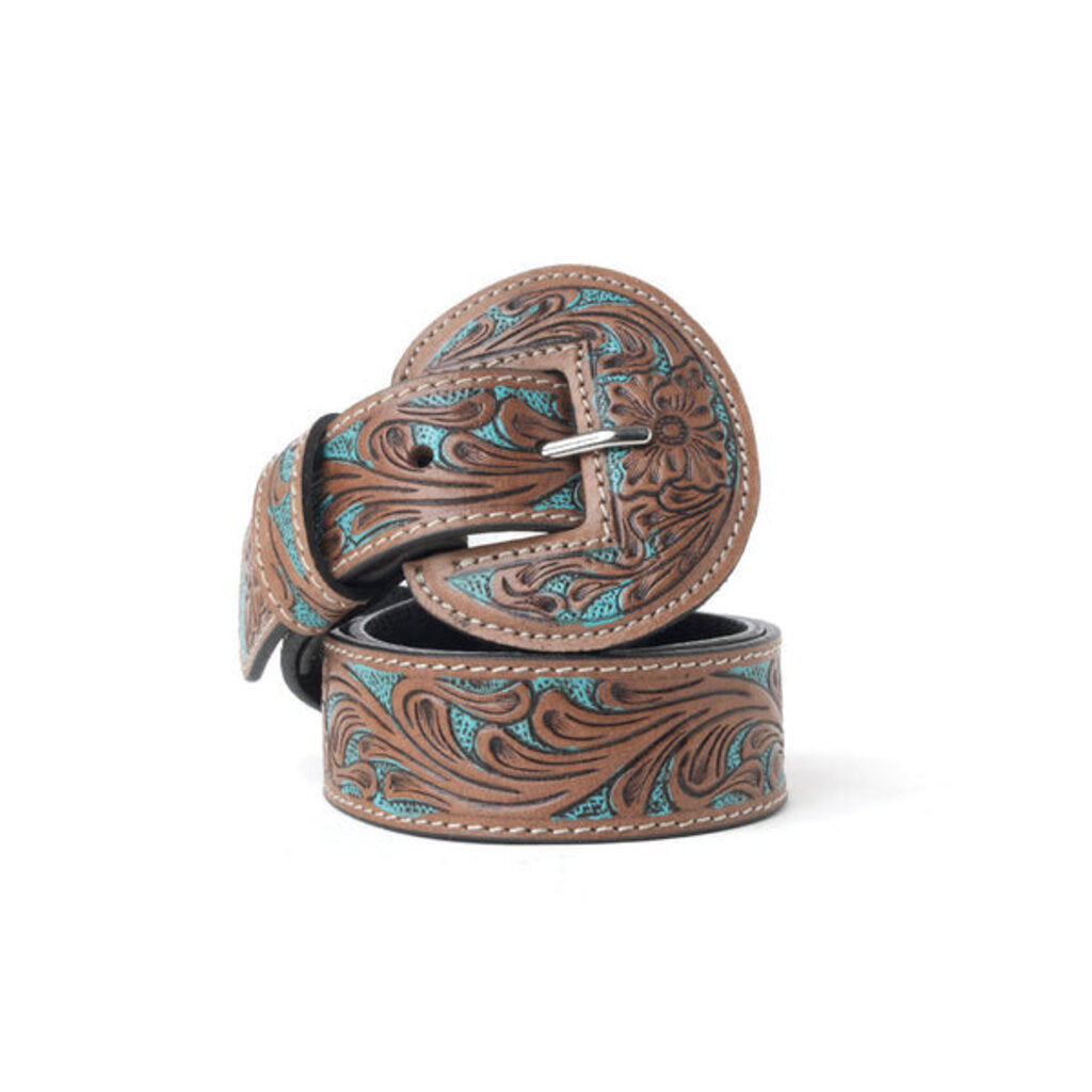 Western Wreath Leather Myra Belt Bronco Sky S-13360-M