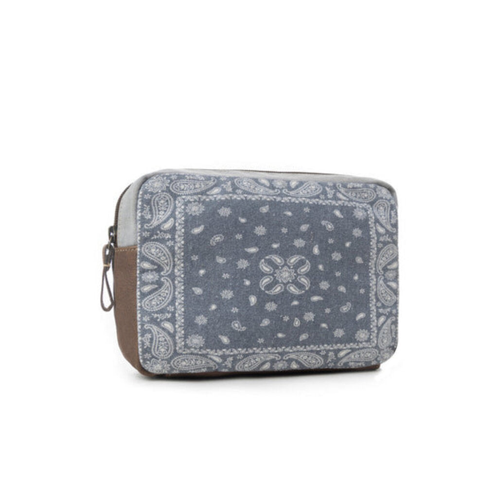 Paisley Plains Myra Pouch Bandana Blue S-13355