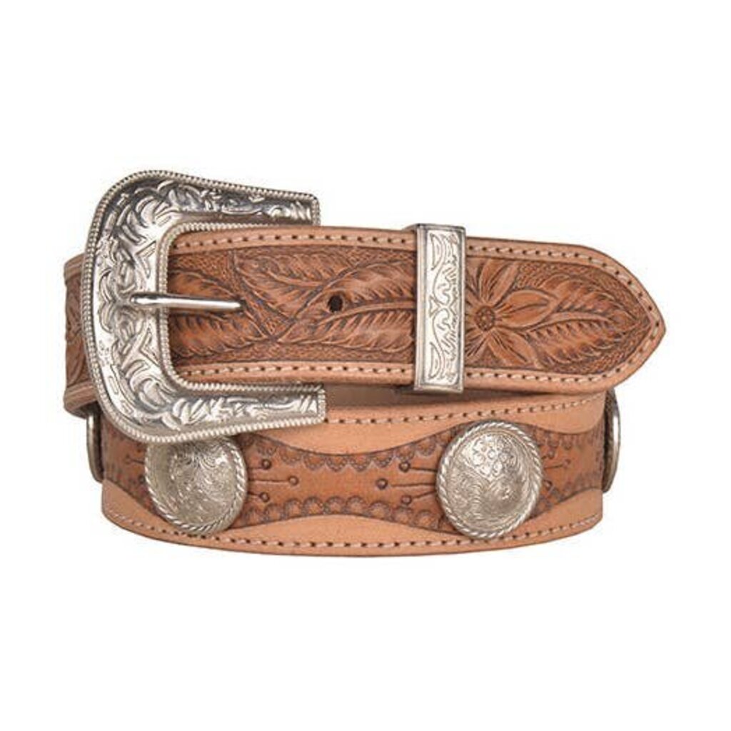 Birch Hand Tooled Leather Myra Belt S-4812 LG