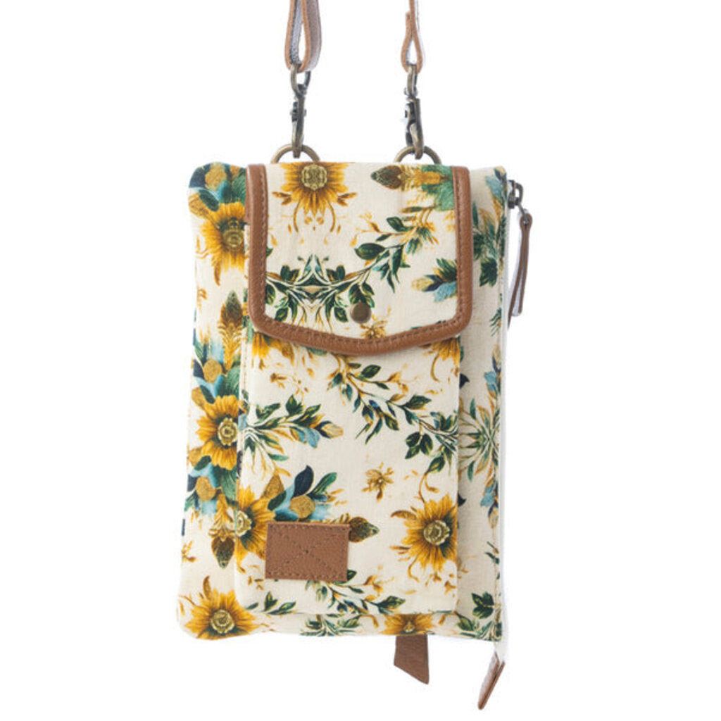 Amber Ray Crossbody Myra Bag with Phone Compartment in Sunlit Ivory S-13731