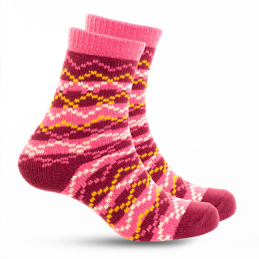Winter Berry Patterned Myra Socks S-9709