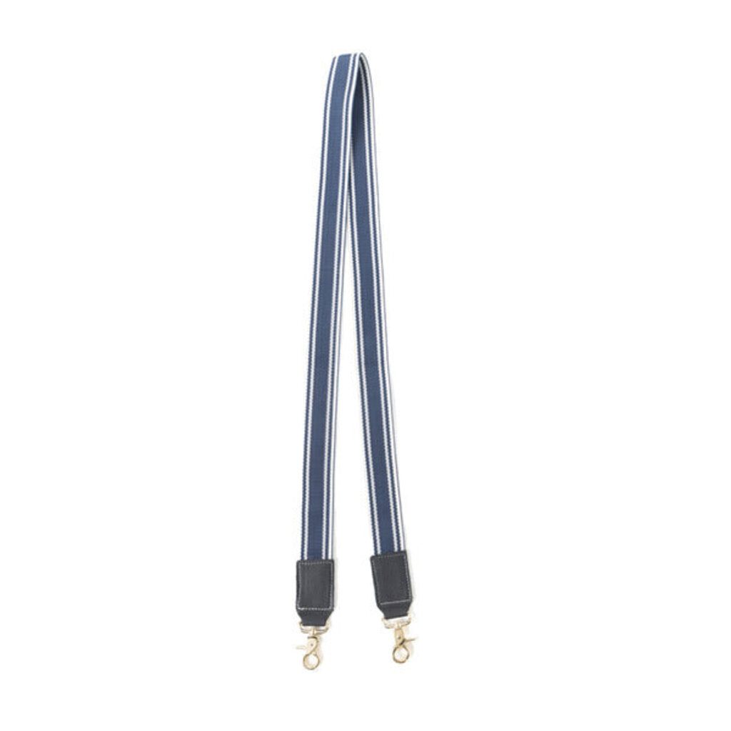 Millingston Canvas Accessory Strap in BLUE + WHITES-11856
