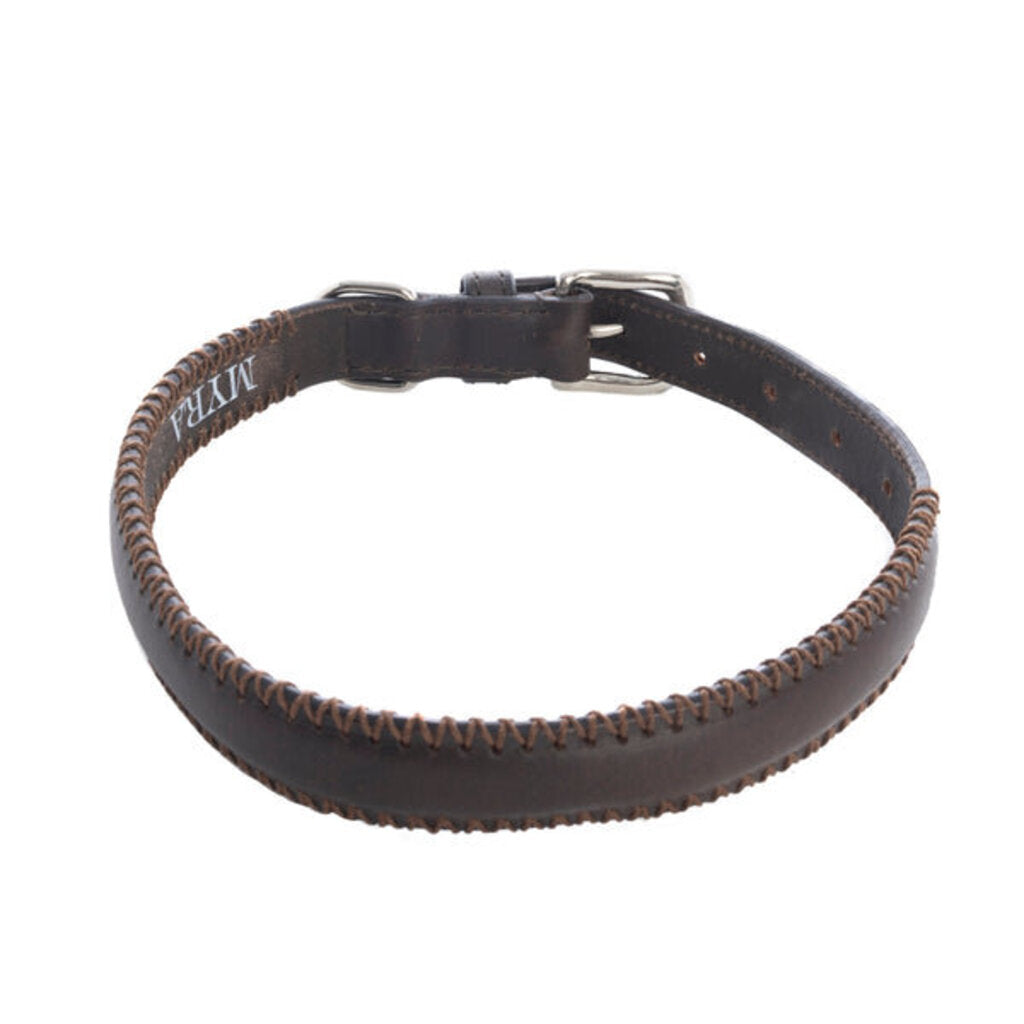 Rio Correr Leather Dog Collar in Chocolate S-10641 MD