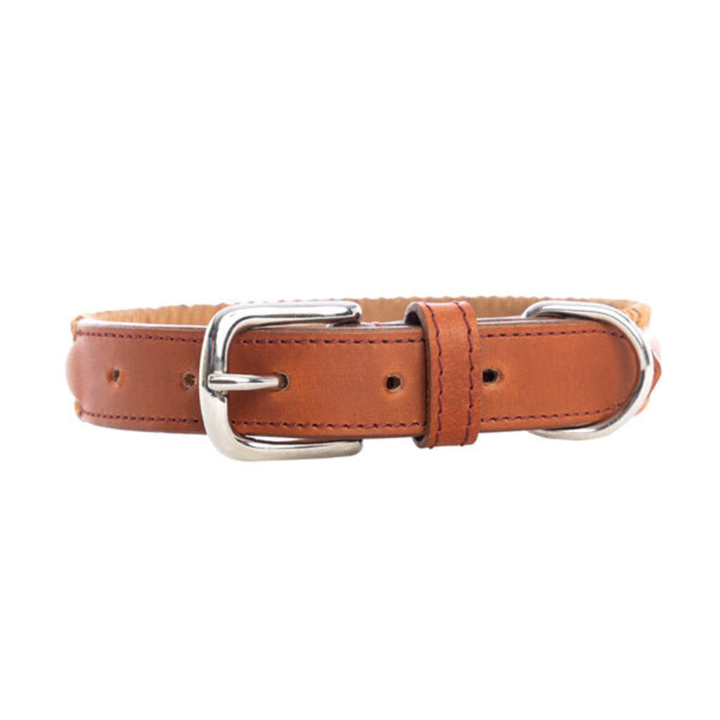 Rio Correr Leather Dog Collar in Caramel S-10639 LG