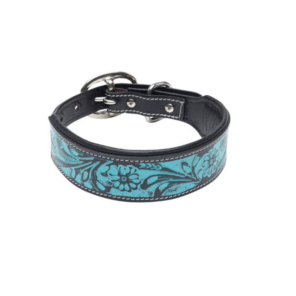 Durango Daisy Hand Tooled Dog Collar S-10202 SM