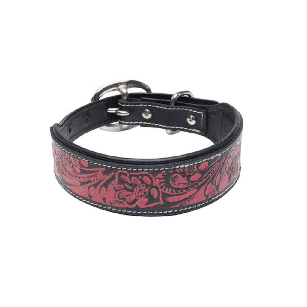 Lucky Diego Hand Tooled Dog Collar S-10201 LG